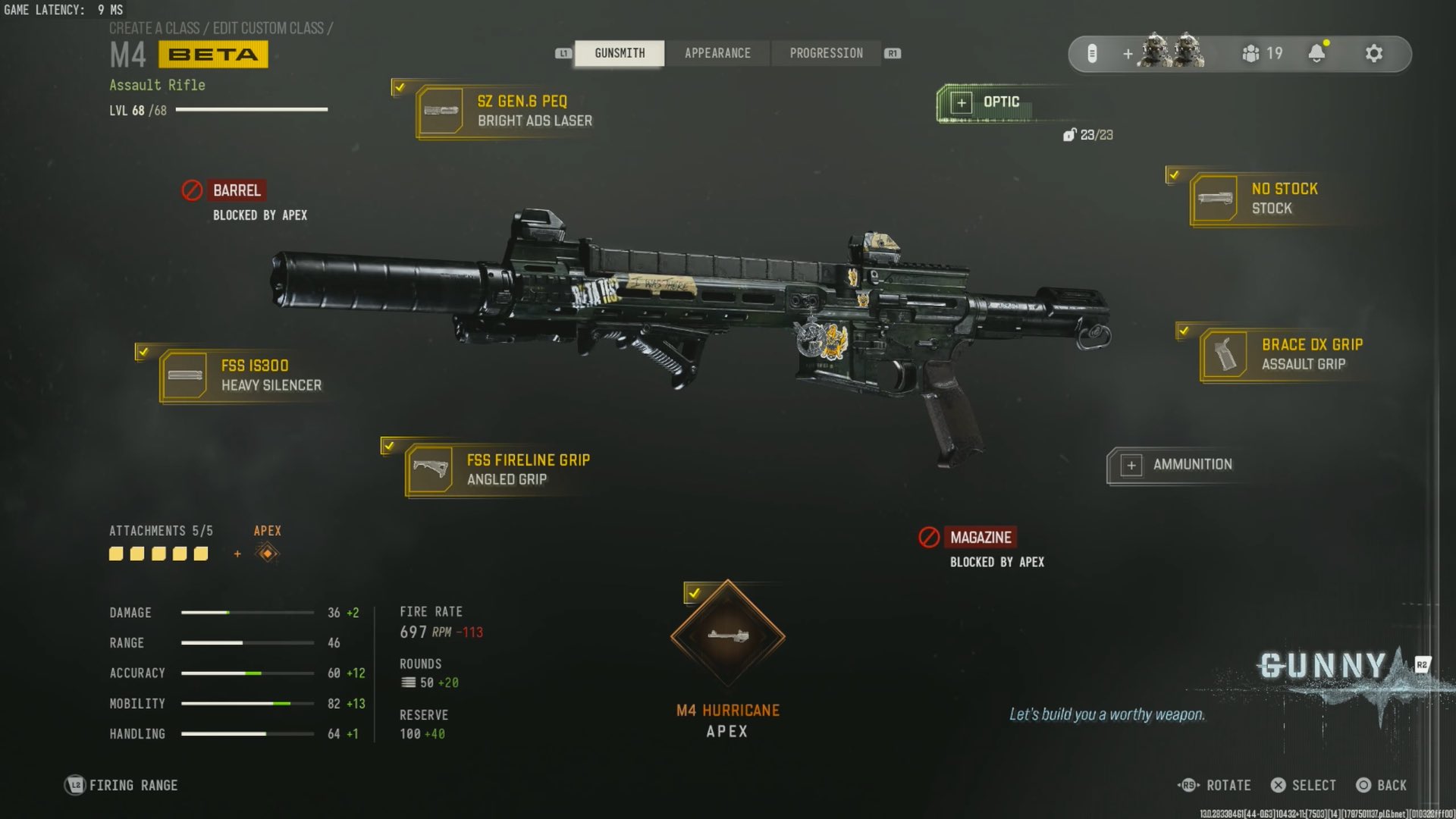 M4 loadout in the MW4 beta gunsmith