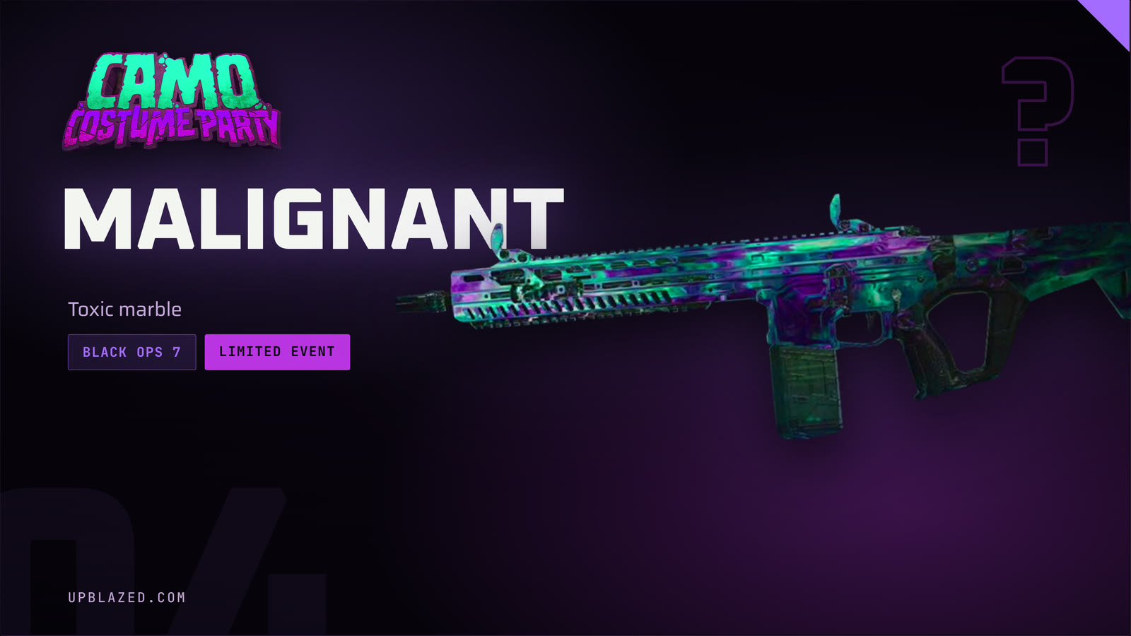 BO7 Zombies Event Camos (Zombie Mai Tai & Malignant)